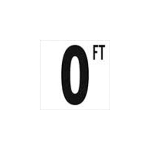 Depth Marker 5" Frost proof tile | 0 FT Non-Skid | 5DMAF0FT