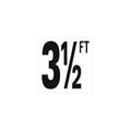 NPT Depth Marker 5" Frost proof tile 3 1/2 FT Non-Skid 5DMAF35F | 5DMAF35FT