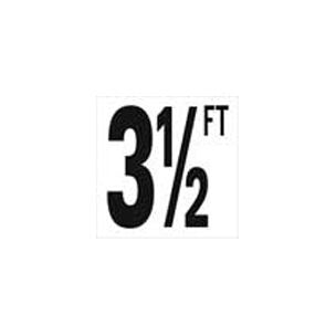 NPT Depth Marker 5" Frost proof tile 3 1/2 FT Non-Skid 5DMAF35F | 5DMAF35FT