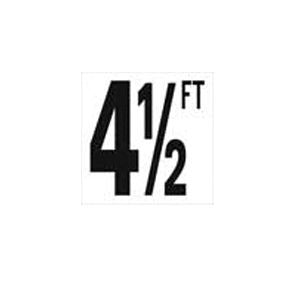 Depth Marker 5" Frost proof tile | 4 1/2 FT Smooth | 5DMF45FT
