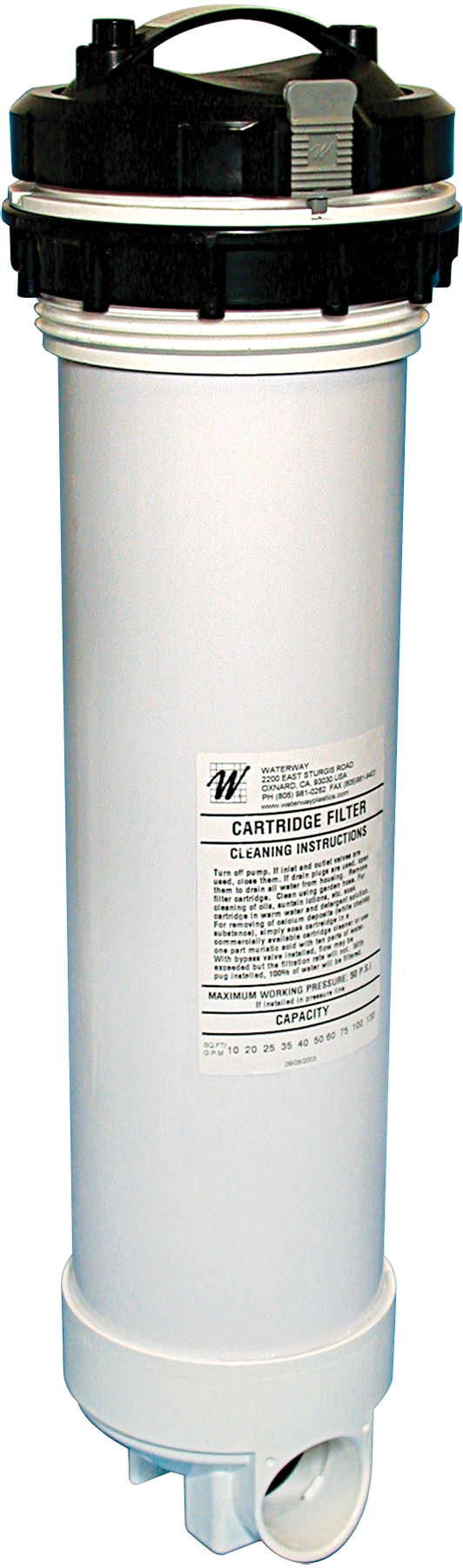 Waterway Top-Load Cartridge Pool Filter with 2 in. In/Out and Bypass Valve, 100 Sq. Ft., 502-9910