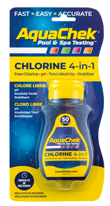 AquaChek Yellow 511242A 4-in-1 chlorine test strip bottle