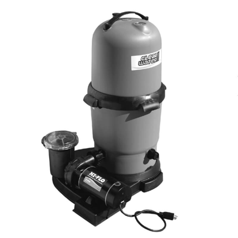 Waterway ClearWater II 520-5147-6S 100 sq ft cartridge filter system with 1.5 HP pump