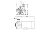 Waterway Spa Flo Side Discharge 48-Frame 2-Speed 1.0HP 115V | 3420410-0Z