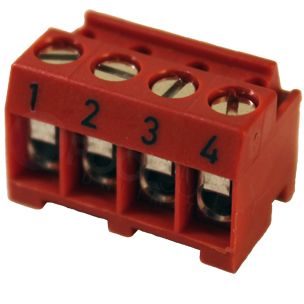 6609 TERMINAL BAR CONN 4-PIN RED