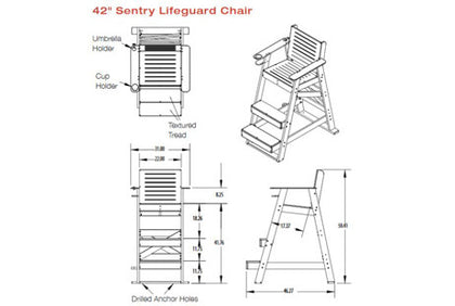 S.R. Smith 42in Sentry Potable Lifeguard Chair | SLGC-42