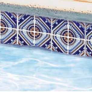 National Pool Tile Iberia Series Pool Tile | Royal Blue Print | Cadiz