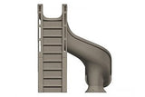 Global Pool Products Rip Tide Slide with LED Light Left Turn Grey | GPPSRT-GREY-L-LED