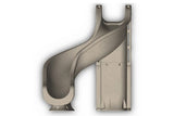 Global Pool Products Rip Tide Slide with LED Light Left Turn Grey | GPPSRT-GREY-L-LED