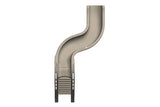 Global Pool Products Rip Tide Slide with LED Light Left Turn Grey | GPPSRT-GREY-L-LED