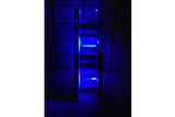 Global Pool Products Rip Tide Slide with LED Light Left Turn Grey | GPPSRT-GREY-L-LED