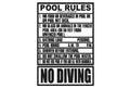 Pentair Florida One Color Pool Rules Sign | R234800