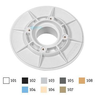 AquaStar 6" Sumpless Bulkhead Fitting with 2.5" MPT and 2" Slip Socket (VGB Series) Taupe | 625T20S107