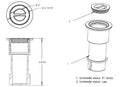 AquaStar 5" Umbrealla Stands with Sleeve and Center Cap Light G | SMUS103