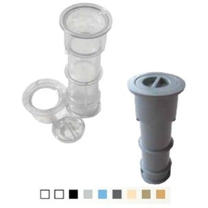 AquaStar 7-1/2" Umbrella Stands with Sleeve and Center Cap Light Gray | US103