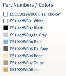 AquaStar Large Wall Fittings with Water Stop Light Gray | ES1022WB03