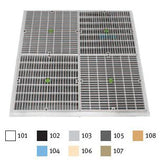 AquaStar 24x24 Stainless Steel Square Frame with Four 12x12 Flat Gra | 24108
