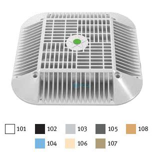 AquaStar 14" Square Anti-Entrapment Suction Outlet Cover, Mud Frame and Retro-Adapter Sub-Frame for 9" Square .75" Deep Retrofits (VGB Series) Light Gray | 914103