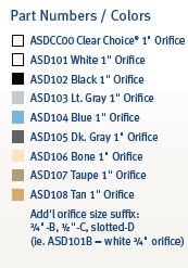 AquaStar 12€? Extender with Eyeball and Nut 1-12€? MPT Light Gray  ASD103C