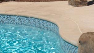 National Pool Tile Jules 1x1 Glass Series Pool Tile | Rustic Blue Blend |