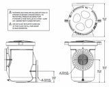 Pentair Hair & Lint Strainer Pot Complete EQ Series Pumps 6"x6& | 340013
