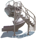 S.R. Smith Vortex Closed Flume Slide with Stairs, Gray Granite
