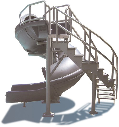 S.R. Smith Vortex Closed Flume Slide with Stairs, Gray Granite