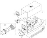 Coates 6ILS in-line electric spa heater, second view showing the tank and connections