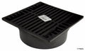 NDS 7" Black Plastic Square Grate, Connects To 6" Spee-D Basin, Pipes, And Fittings
