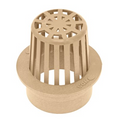 NDS 74S, 3" Sand Plastic Atrium Grate, Connects To 3" Drain Pipes And Fittings