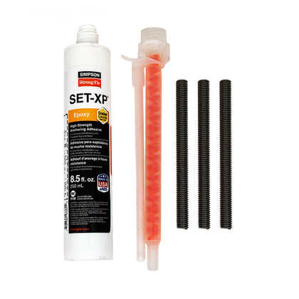 S.R. Smith 75-209-5876 epoxy kit with three 1/2 inch mounting bolts for diving board stands
