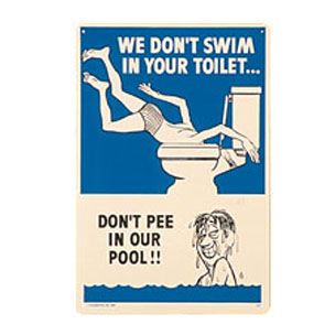 Poolmaster Inc. Don't Pee In Our Pool Sign | 41327