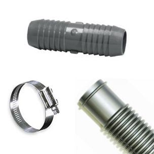 Pool Pals Blow Molded Connector Hose 1.25" X 3' Silver | VH143