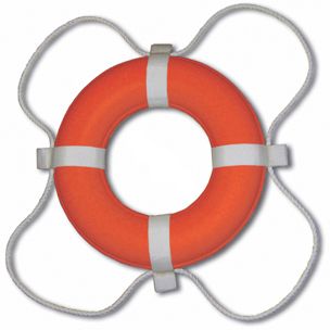 Poolstyle 24" Orange Foam Life Ring Buoy | Coast Guard Approved | PS364