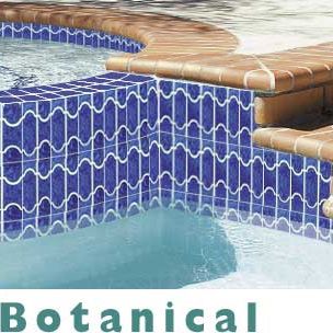 National Pool Tile Botanical Series Pool Tile | Lake Blue | BUE44