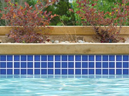 NPT National Pool Tile 2x2 Glazed Series Pool Tile Electric Blue HM22 | HM-220