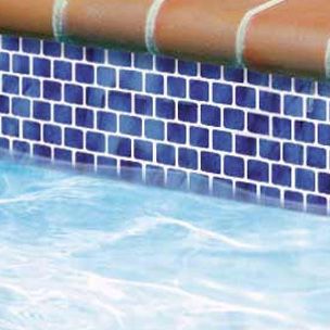 National Pool Tile Mini Koyn 1 1/8" x1 1/8" Series Pool Tile | Marbleized Royal Blue | MK105