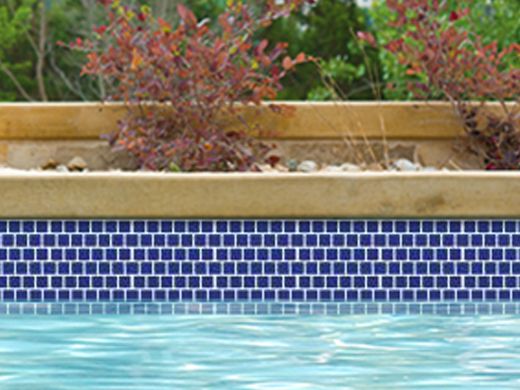 National Pool Tile Mini Koyn 1 1/8" x1 1/8" Series Pool Tile | Cobalt Blue | MK1150