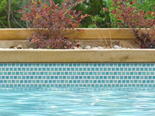 National Pool Tile Mini Koyn 1 1/8" x1 1/8" Series Pool Tile | Olive Blue | MK1331