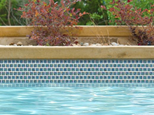 National Pool Tile Mini Koyn 1 1/8" x1 1/8" Series Pool Tile | Pacific Blue | MK1341