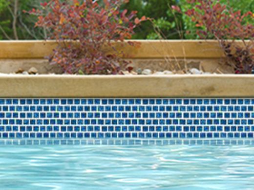National Pool Tile Mini Koyn 1 1/8" x1 1/8" Series Pool Tile | Lake Blue | MK1344