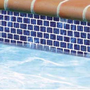 National Pool Tile Mini Koyn 1 1/8" x1 1/8" Series Pool Tile | Lake Blue | MK1344