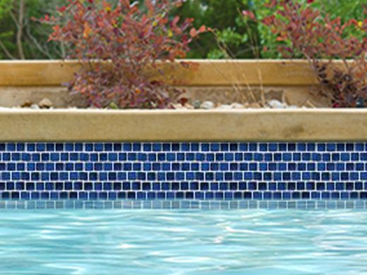 National Pool Tile Mini Koyn 1 1/8" x1 1/8" Series Pool Tile | Royal Blue | MK560