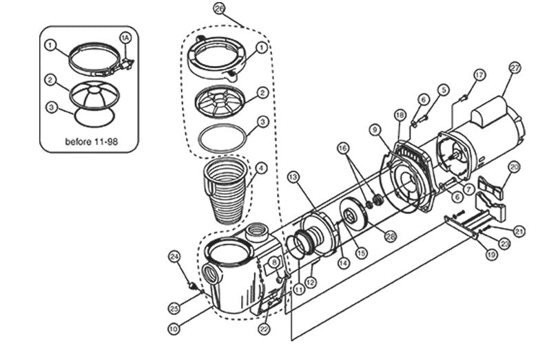 Pentair Whisperflo 2HP Wet End Assembly | 75455