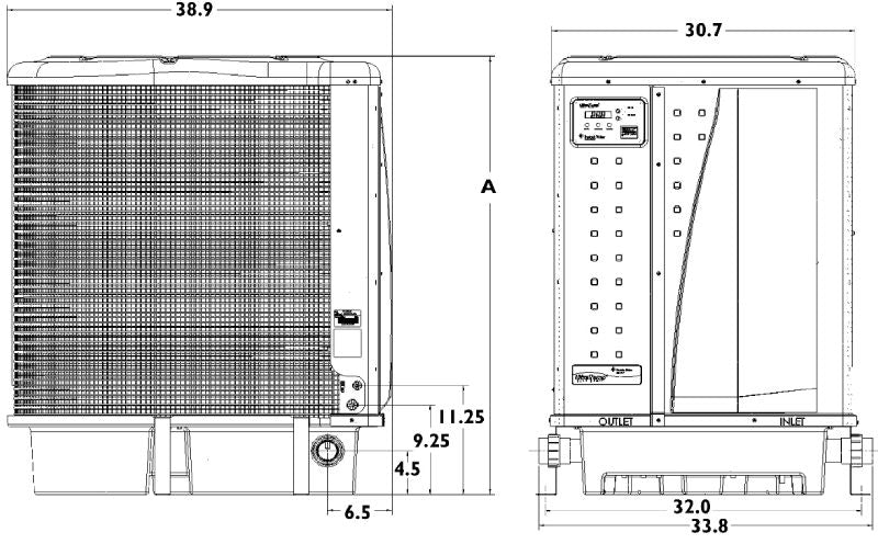 Pentair UltraTemp Heat and Cool Pump 125K BTUs Heat - 71K BTUs Cool | Titanium Heat Exchanger | Digital Controls | 460935