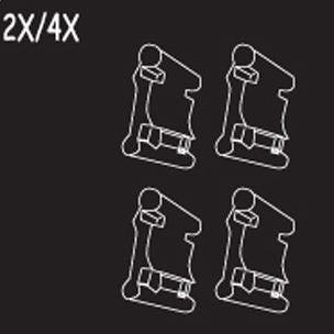 POOLVERGNUEGEN 896584000-648 BRACKET SKIRT 2x4x 4-KIT BLACK