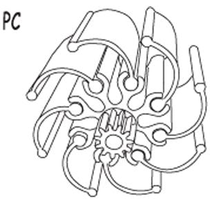 POOLVERGNUEGEN 896584000-433 PC PRESSURE TURBINE HUB/ VANE KIT