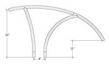 S.R. Smith Artisan Series Deck-Mounted Rail Single 316L | ART-1004-MG, view 3
