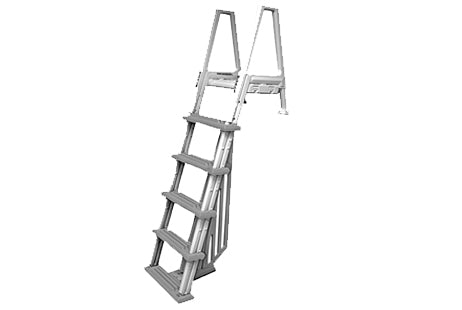 Confer Plastics Heavy Duty Resin In Pool Ladder with Barrier | Pool to Deck | 6000B