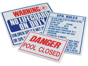 Pentair R232600 No Glassware In Pool Area safety sign, 9 in. by 12 in., product photo